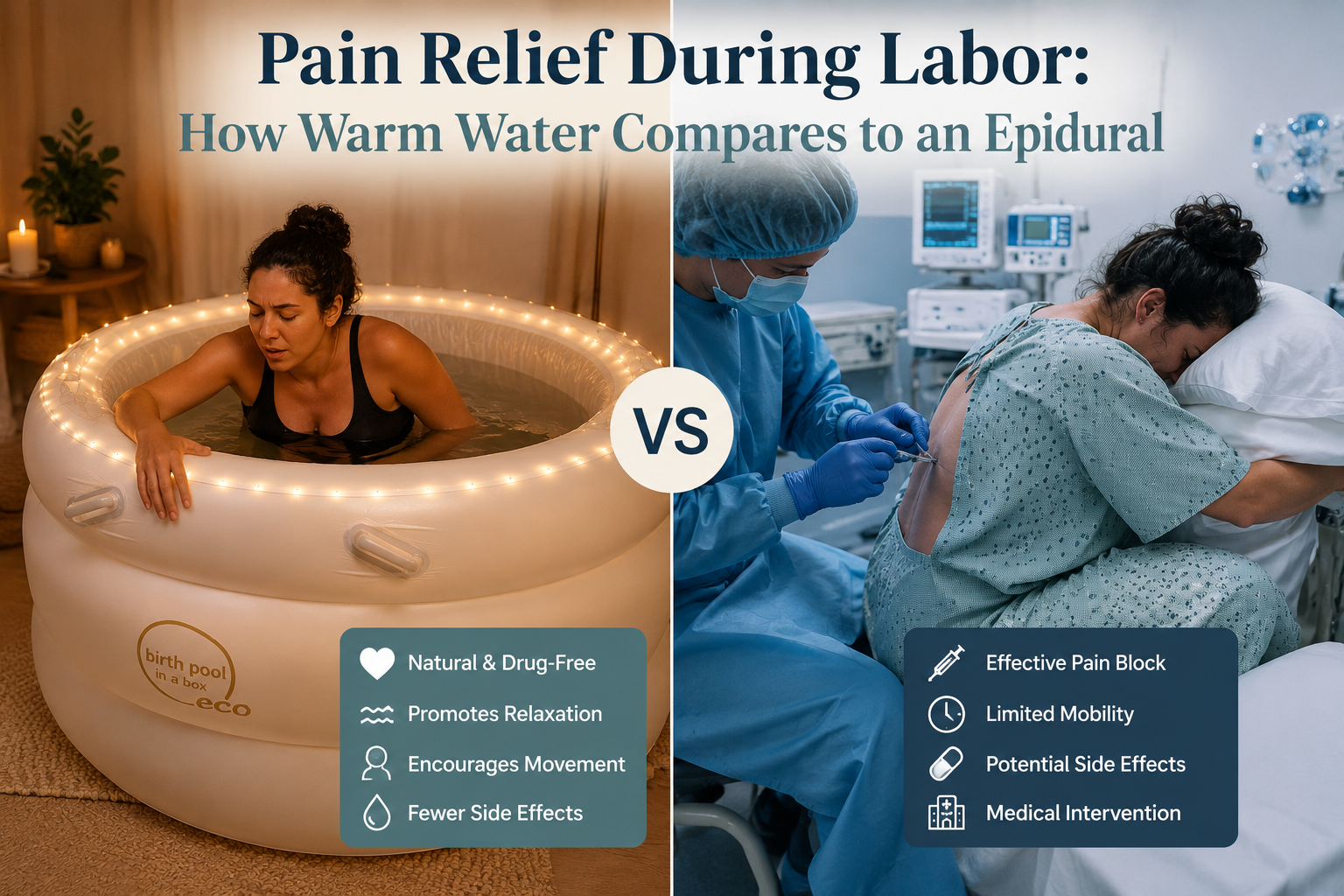 Pain Relief During Labor: How Warm Water Compares to an Epidural