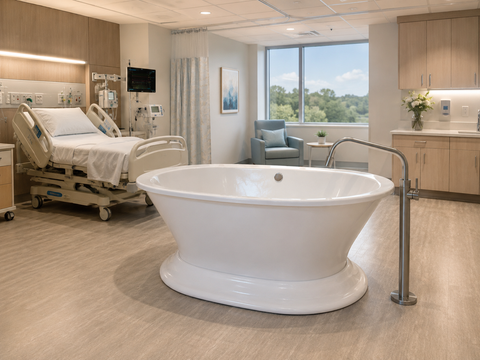 Camellia™ Freestanding Acrylic Birth Pool