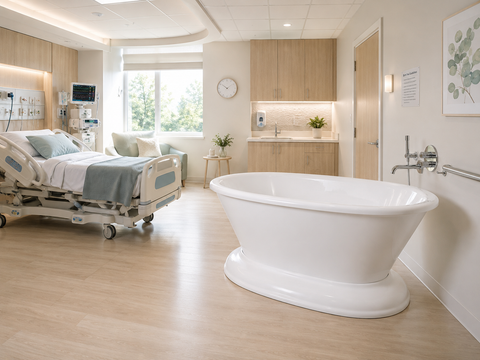 Violet™ Freestanding Acrylic Birth Pool